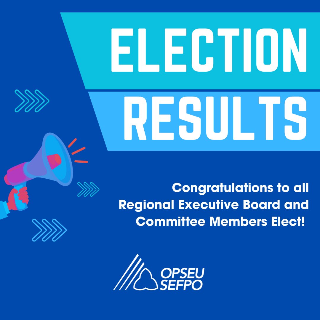 Democracy in action! Elections were held across Ontario today for OPSEU/SEFPO’s 21 Regional Executive Board Members for the 2024-26 term and provincial committees. Congratulations to all board & committee members elect! Full listing of results: opseu.org/news/opseu-sef…