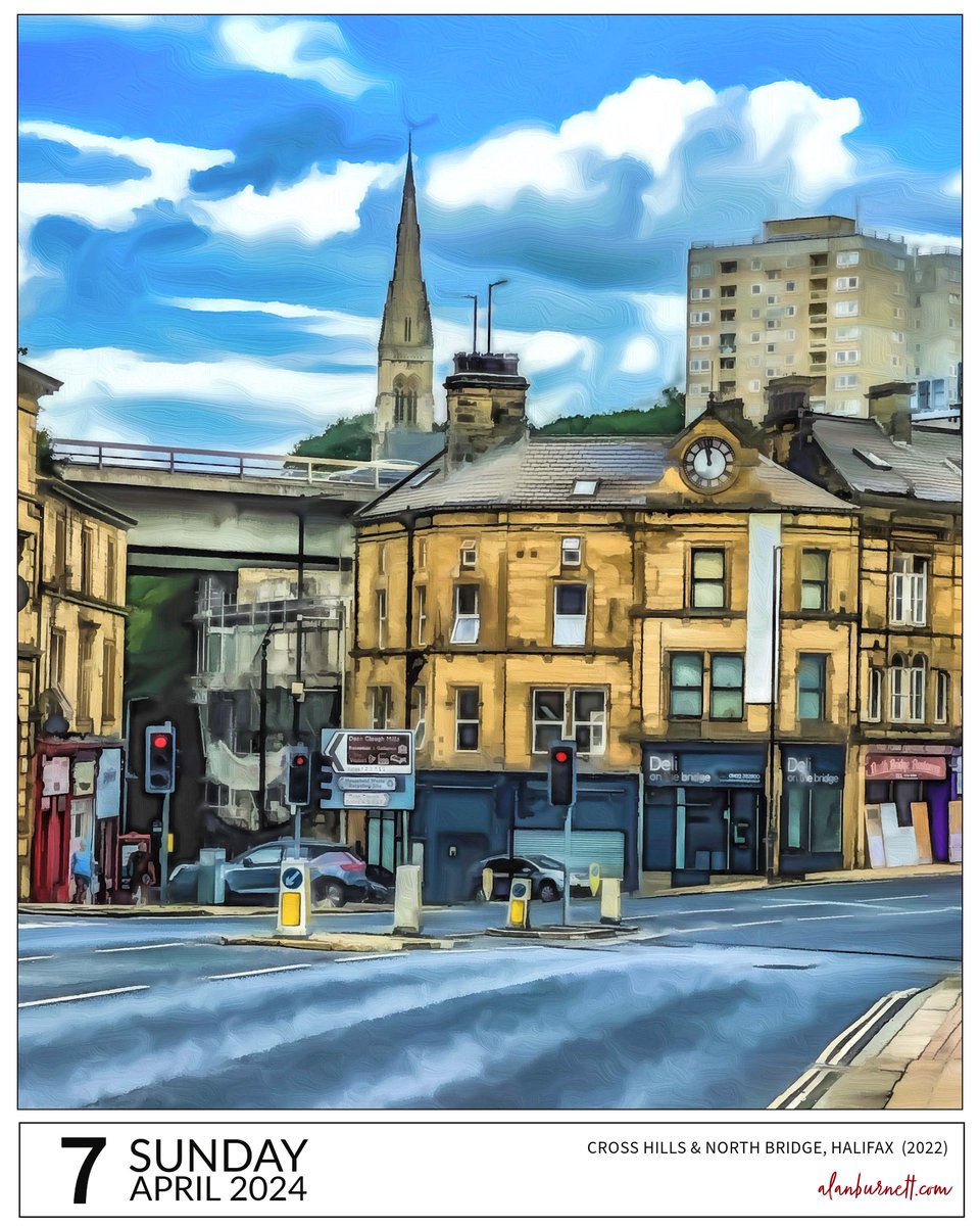 The 3rd in a trio of images of the junction of Cross Hills and North Bridge, Halifax. Friday's was a phot of mine from 40 years ago, yesterday's a postcard from 120 years ago, and today's a photo I've messed around with from just 2 years ago. Old and new Halifax in all its glory.