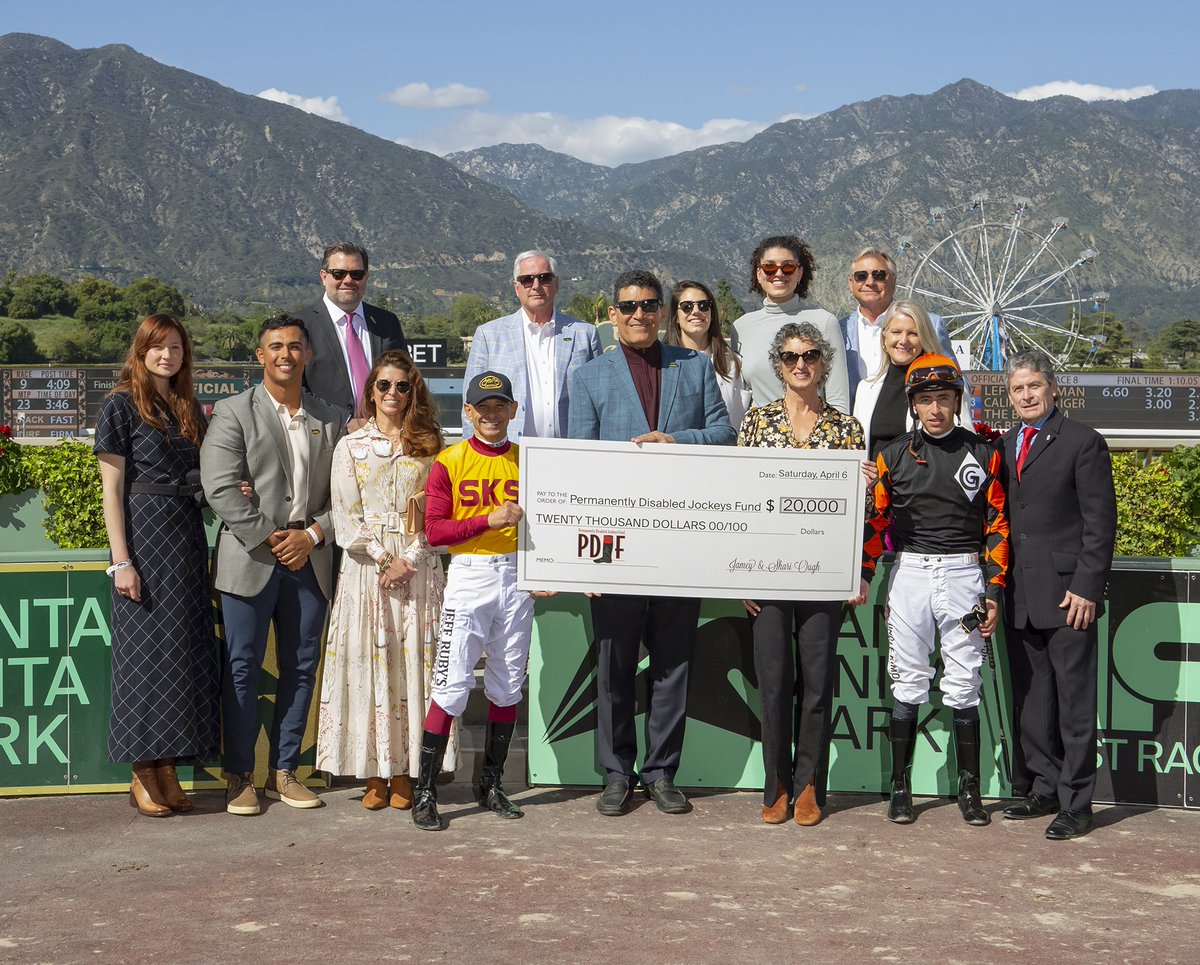 Special thanks to Jamey and Shari Ough for your generous donation to the PDJF in support of permanently disabled jockeys.