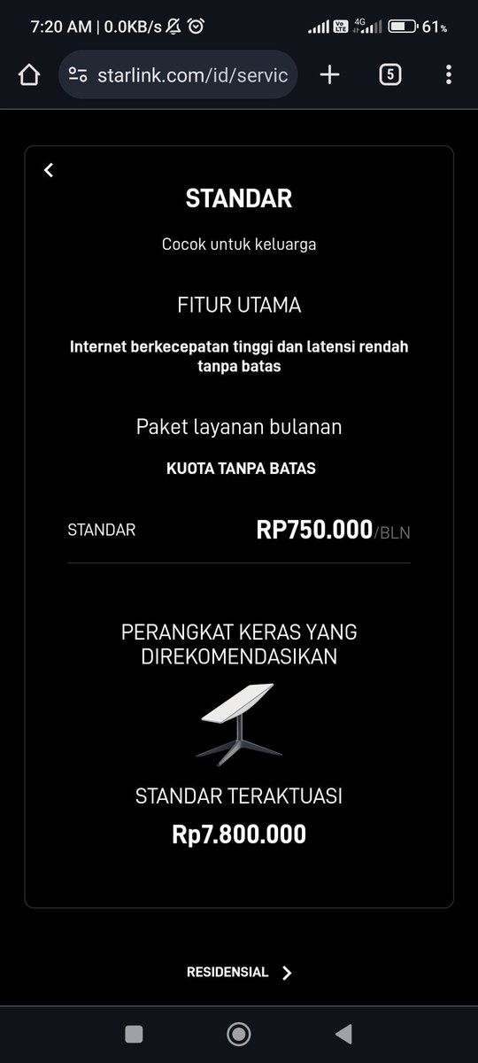 @Starlink
Finally arrived to Indonesia, become the highest tier of internet provider. Would you buy or nah? starlink.com/id/service-pla…