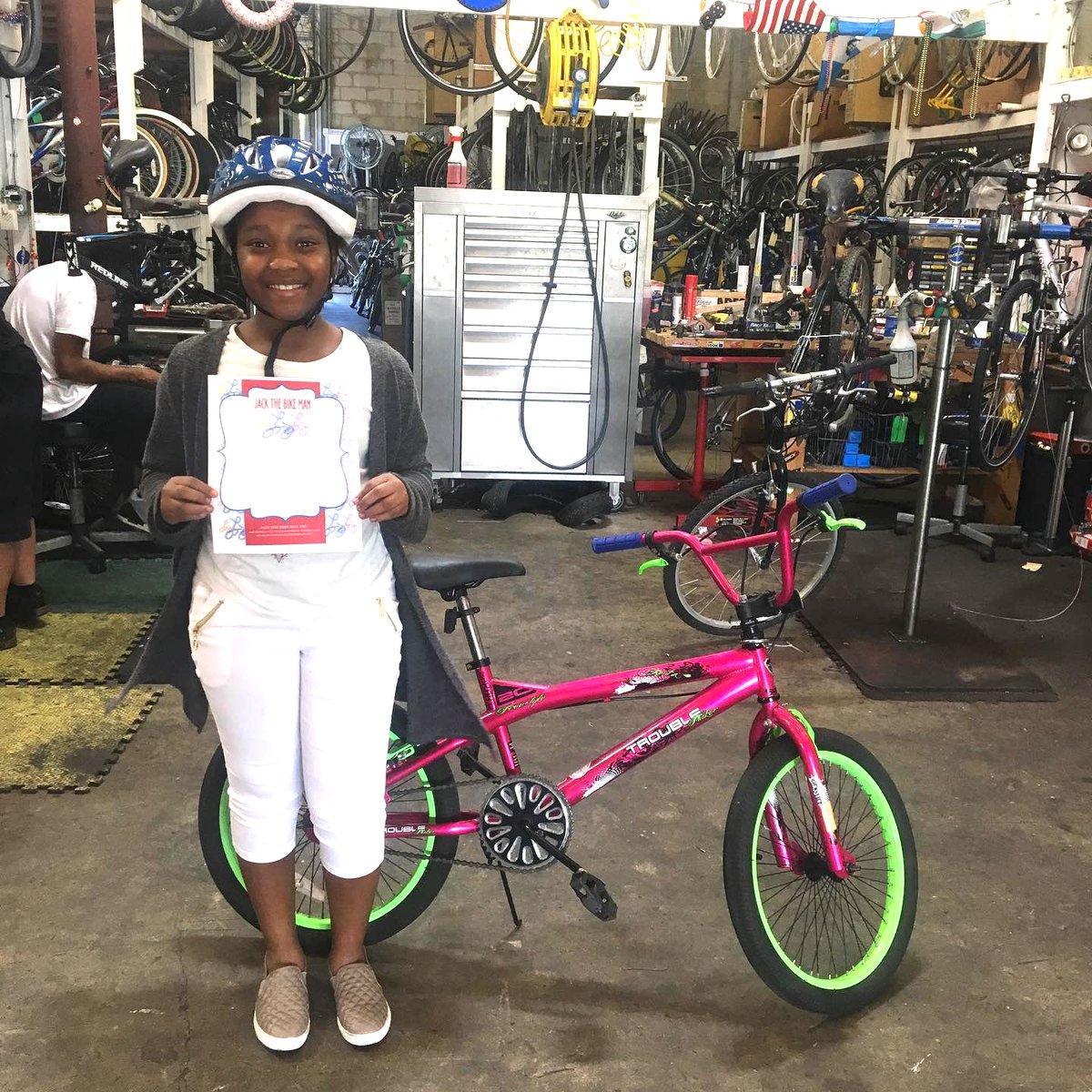 jackthebikeman's tweet photo. Jack The Bike Man partners with several Palm Beach County Elementary Schools to provide a bicycle, helmet, and a lock every month to a student who exemplifies the Character trait for that month. To learn more about our organization, please visit- https://t.co/MuWKPkR9j8 https://t.co/0CeyVoQirv