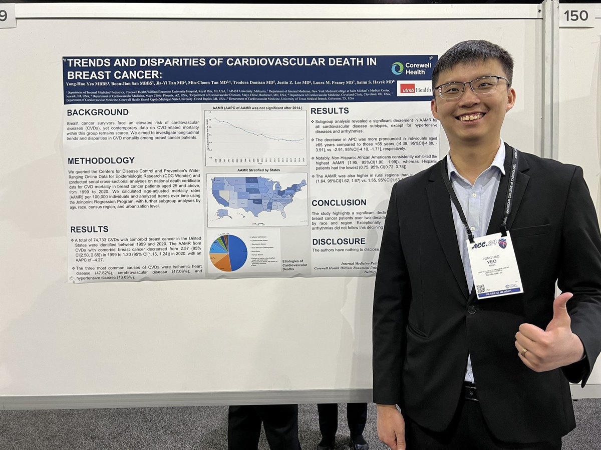 Hats off to all the incredible poster presenters showcasing the latest in cardio-oncology at #ACC24. Your research is shaping the future of cardiology, highlighting the intersection between heart health and cancer care. Exciting to see this emerging field take center stage! #SoMe