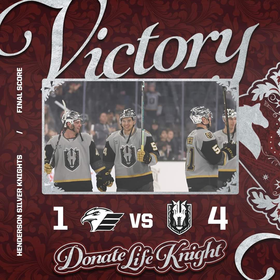 Nevada Donor Network has come to a success! VGK and HSK has won their own game for Donate Life Knight! 🩷⚔️🐴🏰🏰🐴⚔️🩷 #VegasBorn #ForgeTheKnight  #HomeMeansHenderson #TheGoldenAge #GoKnightsGo