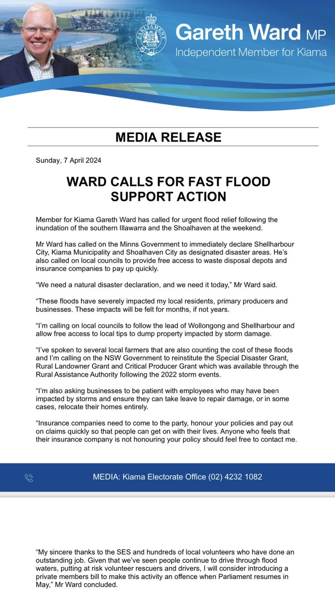 #nswpol #nswfloods #illawarra #shoalhaven