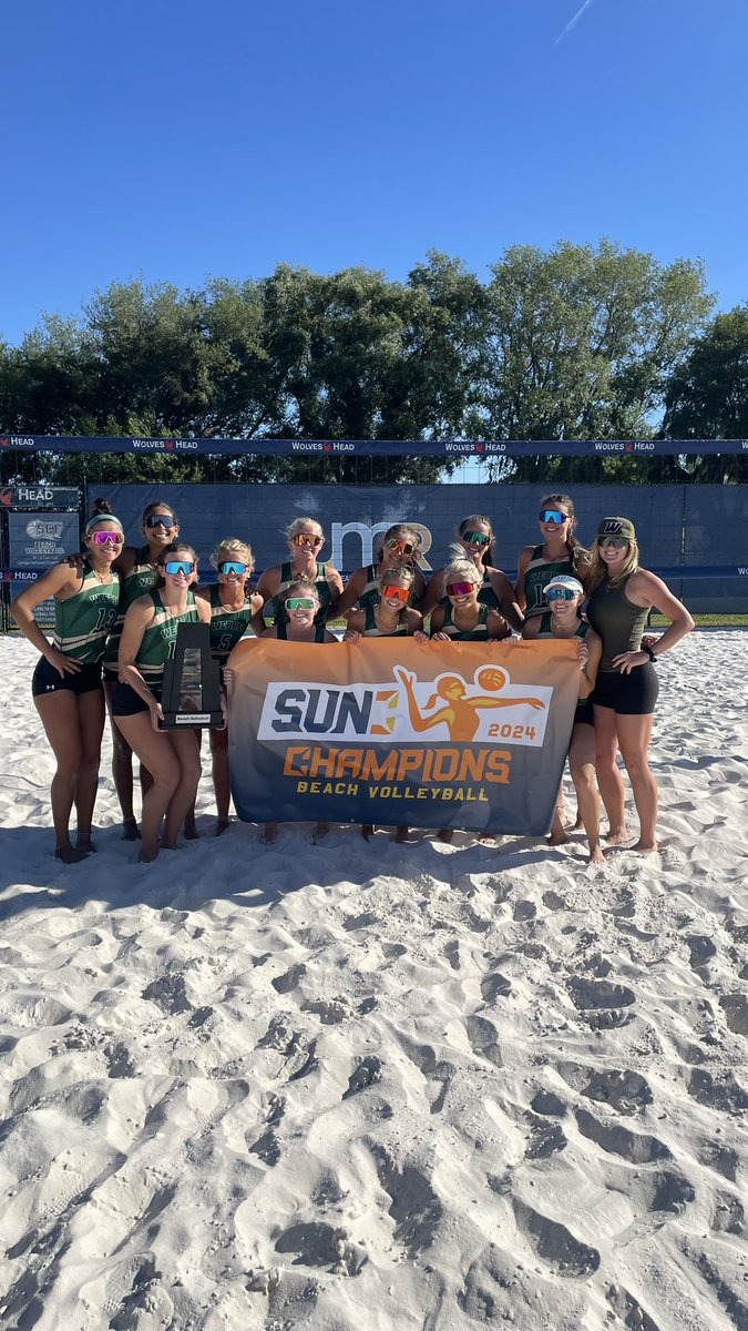 Congratulations to the @SunConference champs @webberbeachvb ! Thank you Sun Conference for hosting your championships here @VisitBradenton and at the UMR Sports Complex. Please come again!