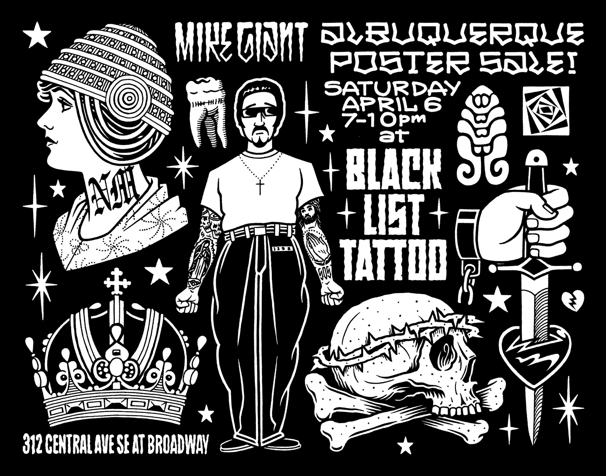 REBEL8 MIKEGIANT TATOO ART グラフティー額入りポスター