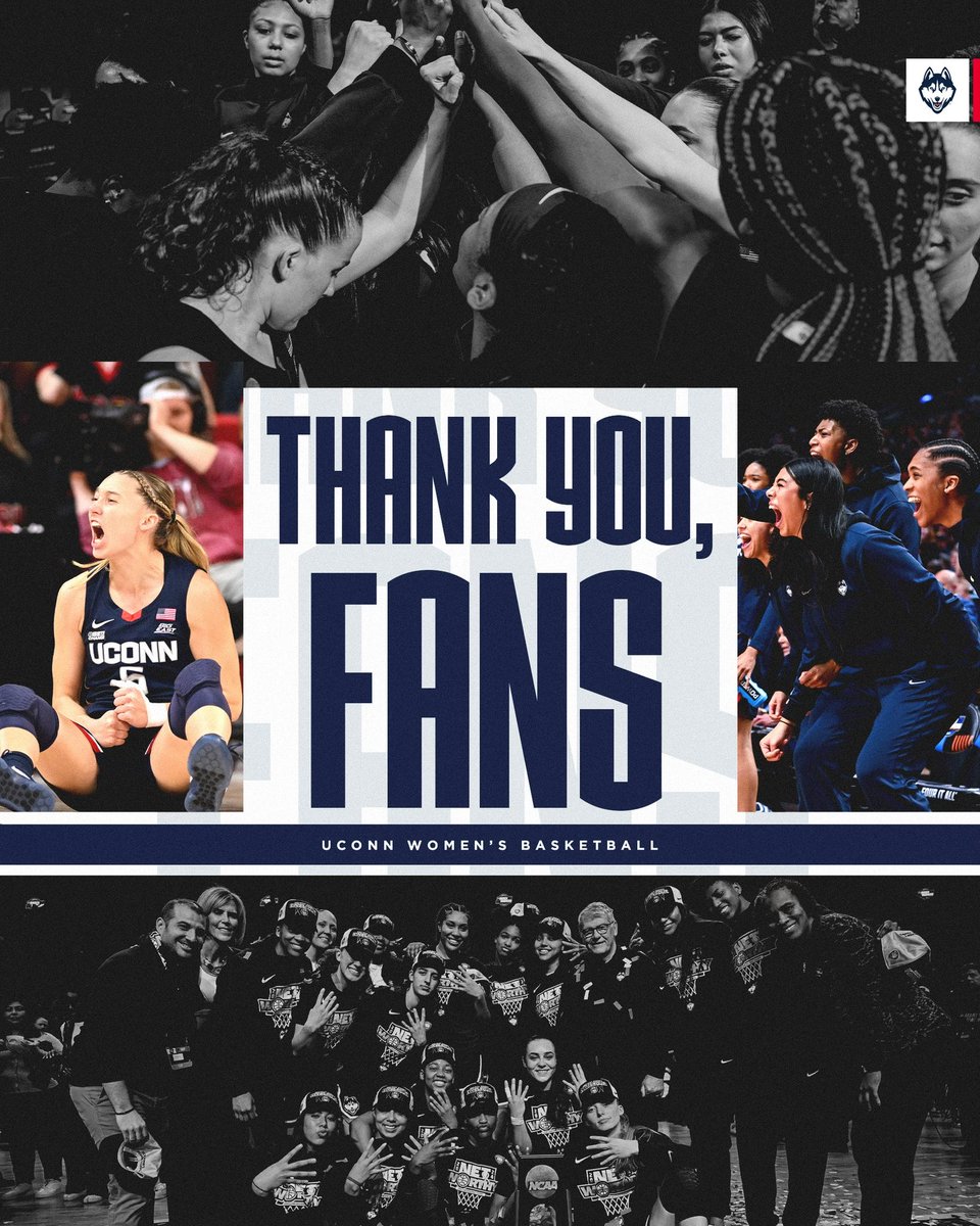Thanks for having our backs this season, UConn Nation Your support means everything 🫶