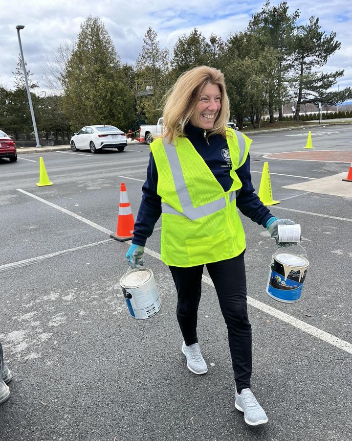 All smiles today at a very successful paint recycling event! Over 600 cars came through to drop off unwanted paint to be recycled through GreenSheen. Thank you to Rensselaer County for your continued partnership, and thank you to all the workers who helped out today!