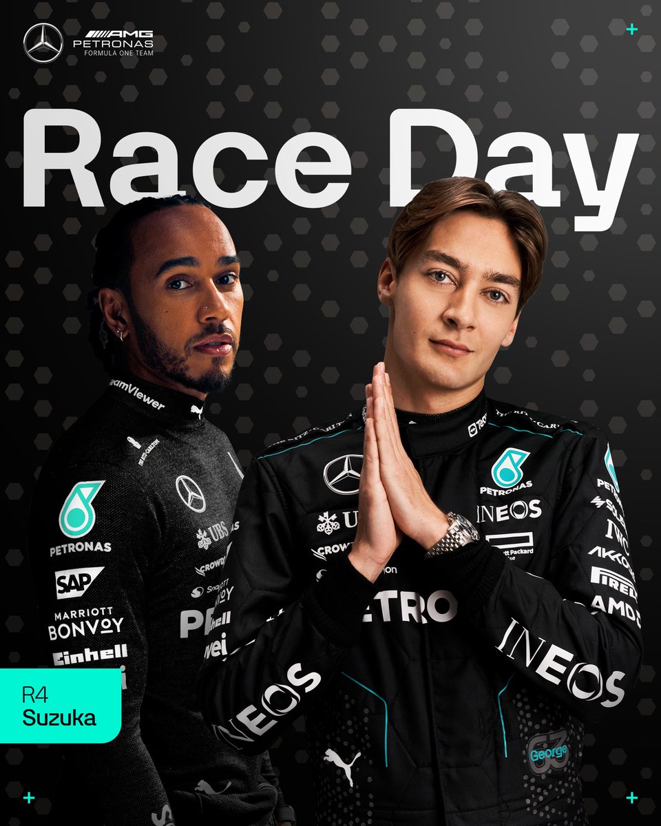 Race day at Suzuka 😍 We’ll be giving everything we have out there for you today, Team 🖤