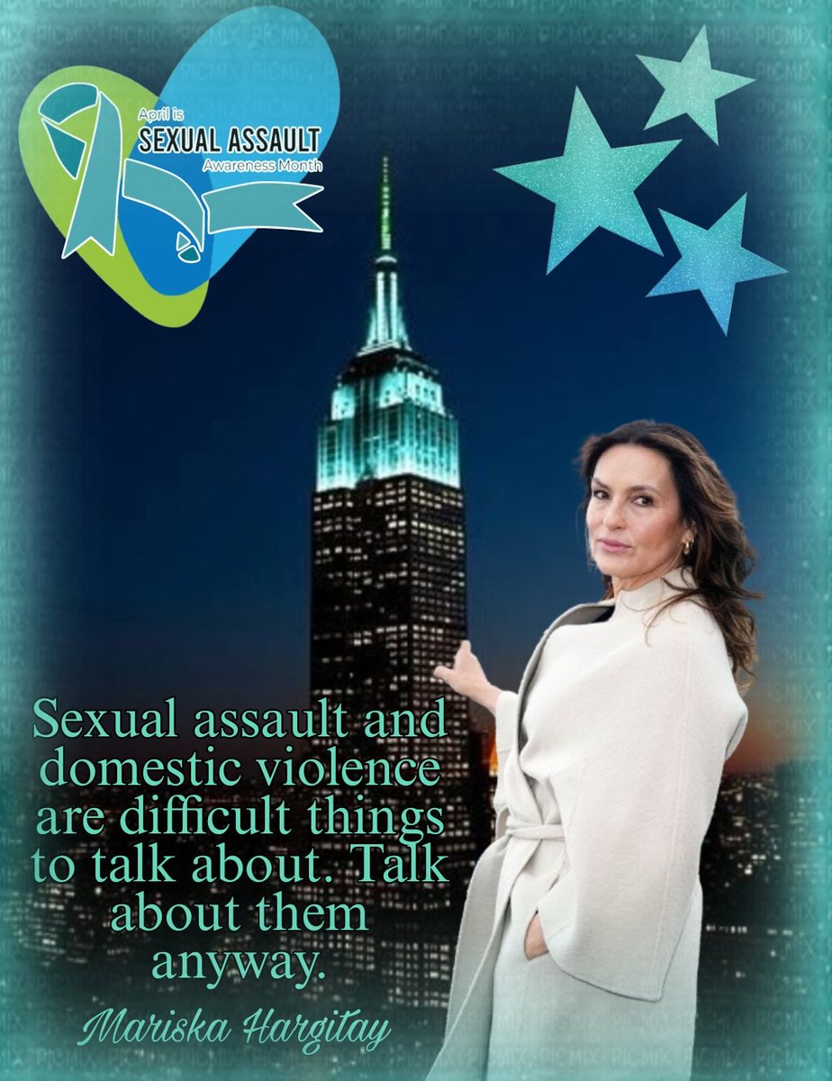 It's April which means it's Sexual Assault Awareness Month a cause near and dear to me as a survivor #Mariska is a big part of the reason I'm a survivor she's a beautiful fearless shero I made this edit to celebrate her&Sexual Assault Awareness Month #sexualassaultawarnessmonth