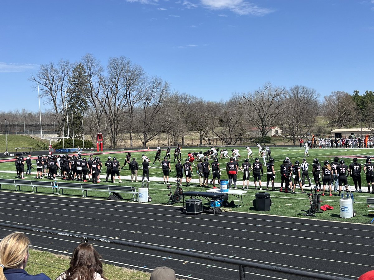 Great day to watch @RavenFootballBC spring game. Thank you @JoelOsborn_BC for the great time and hospitality @JCFBRecruits @CoachRowellj @CoachCarlVice