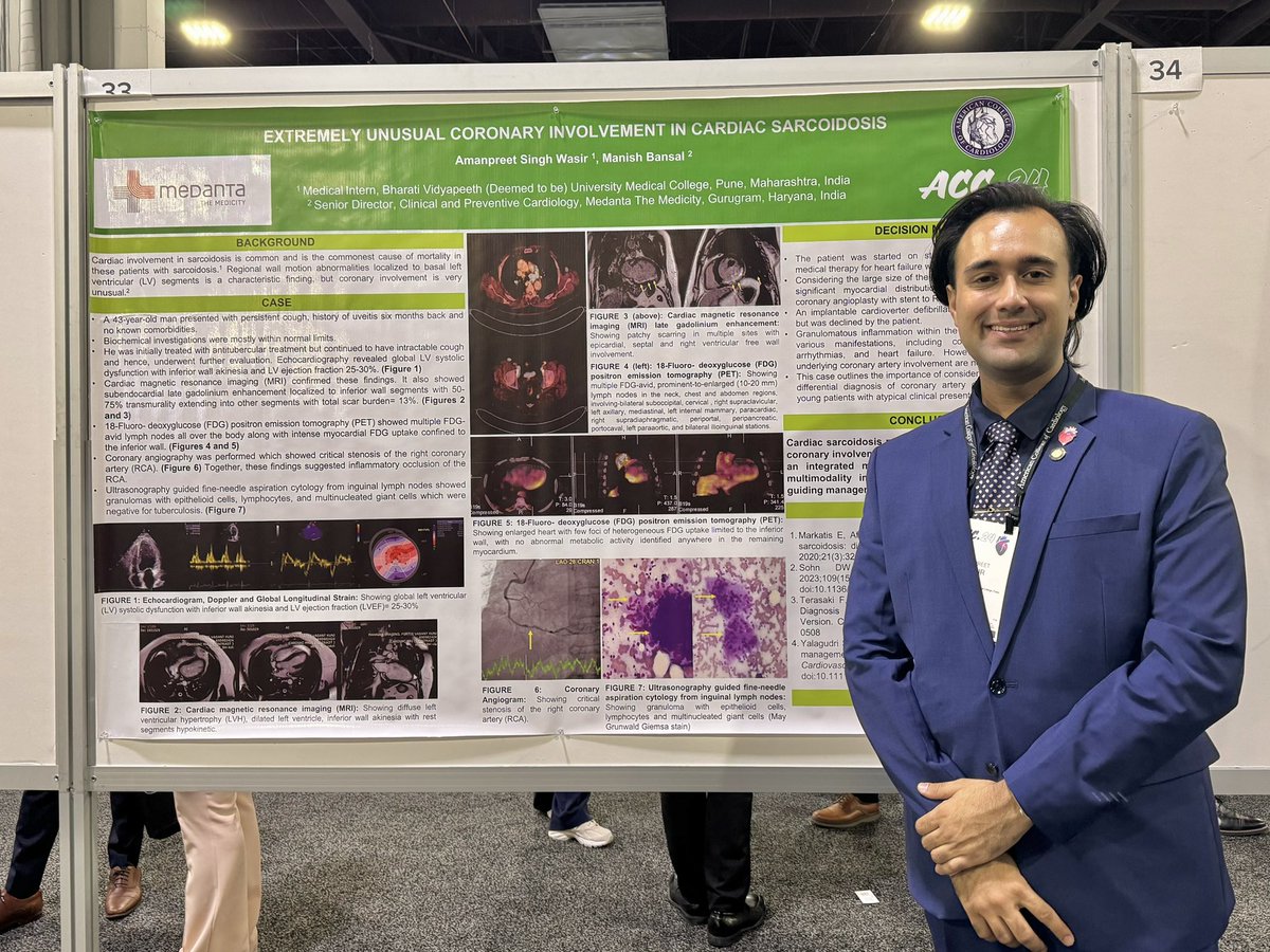 4 Posters presented today at #ACC24 🫀🙏🏻 What a place, what a crowd! Super grateful!✨💯 @Korak_C @AdrianaCMares @brhmrby @sachit_rustagi @TashaRWilson #ACCMedStudent @ACCinTouch #CardioTwitter