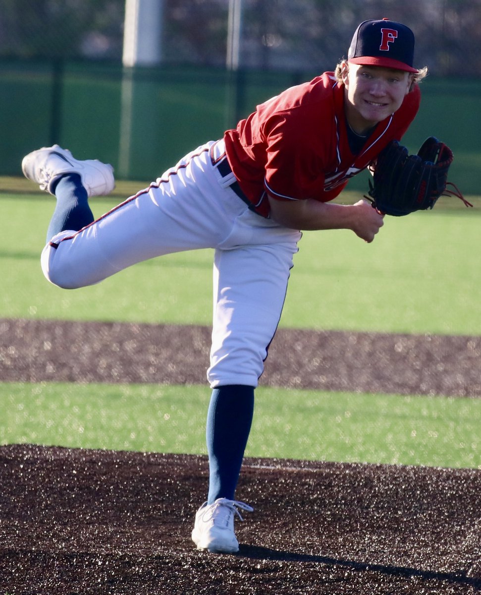 GFCSBSB's tweet photo. Shout-out to our Ryan Romolo (Jr) for being named D-Bat Runner-up Private School Pitcher of the Week (7 IP/2 H/0 R/10 K/1 BB) as he led us to a 1-0 District win over Tyler Grace.  On the season (46.1 IP/10 ER/190 BF/71 K/22 BB) opposing batters are hitting just .159. #OneHeart https://t.co/YZD15Zy0rD