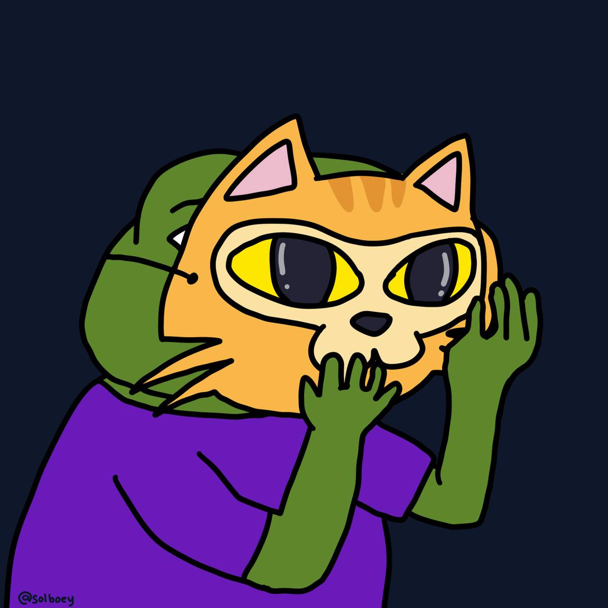 CopyCatSolana's tweet image. no one cared who i was until i put on the mask 

$CC