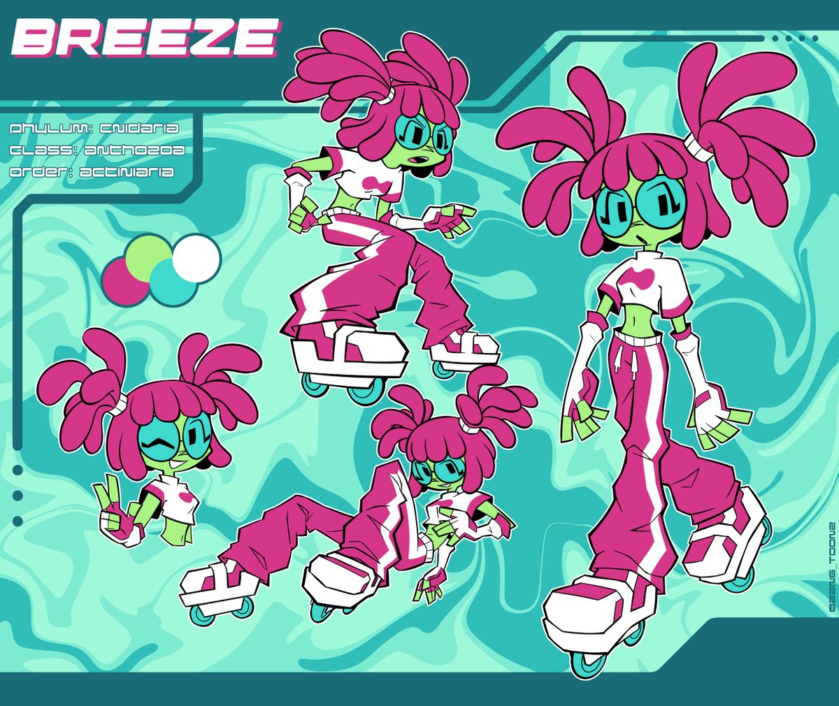 went back on breeze's ref and did a minor tweak, thinkin she'd look better without the outlines in her glasses