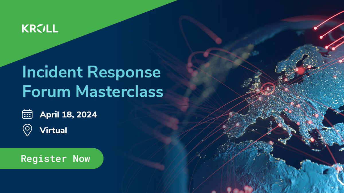 Join cybersecurity experts at this year's virtual Incident Response Forum Masterclass on April 18, 10:25 a.m. EDT. <a href="/aboutdfir/">Devon</a> will be interviewing Joshua Blanchard from the FBI as part of the law enforcement spotlight. Use code KROLL77 to register now: ms.spr.ly/6013c2ief