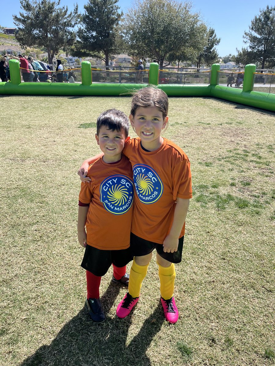 Our littles playing on the same soccer team is special! ☀️ ⚽️ 💙 #FamilyOverEverything