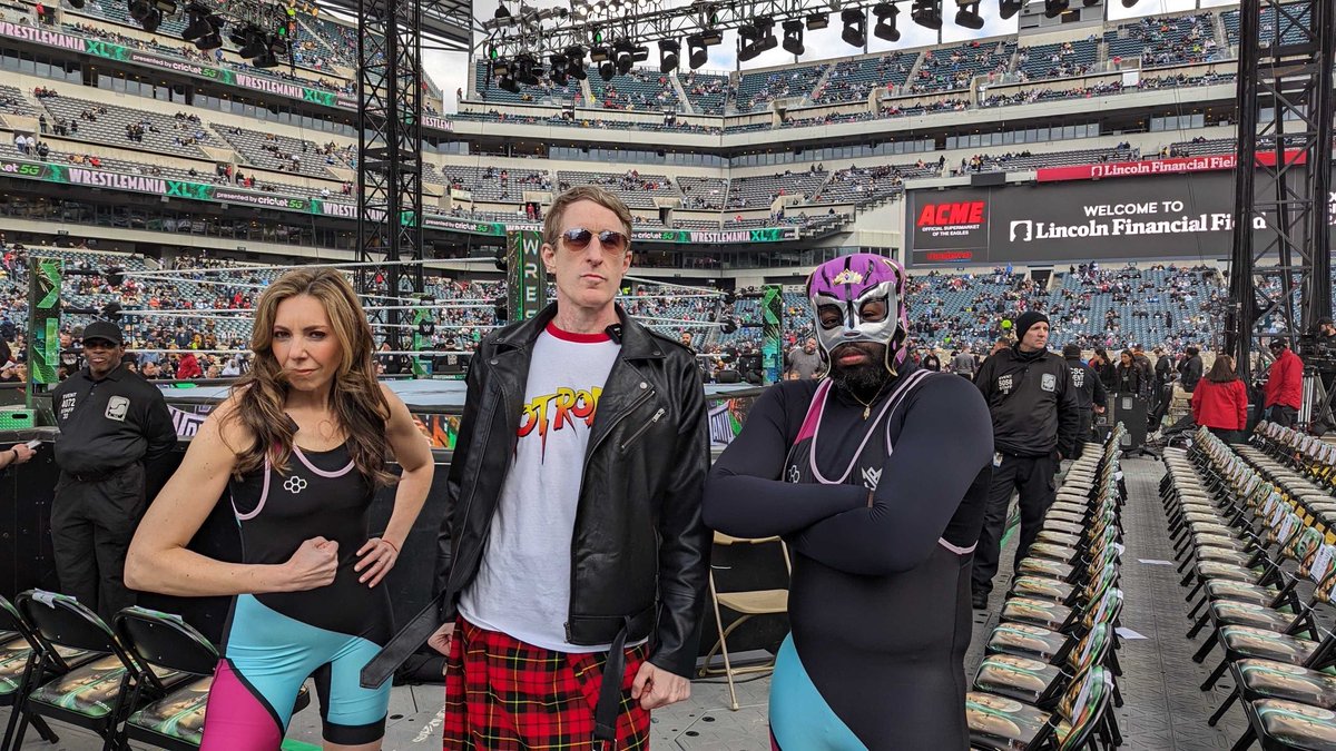 The Maggie and Perloff Show making a powerful statement at Wrestlemania.