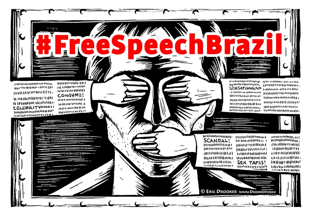 Parece que a hashtag #FreeSpeechBrazil vai pegar.