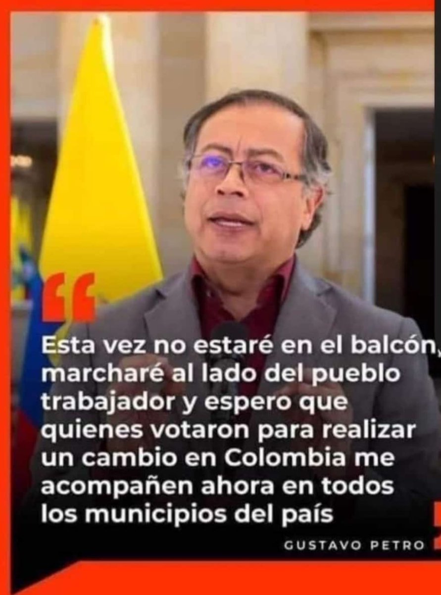 Vamos #RedProgresista TODOS 💪 CON NUESTRO PRESIDENTE @petrogustavo #ProgresistaSigueAProgresista

#9Abril #TodosALasCalles9A
Pdente Petro Vamos a marchar por nuestras Reformas y por el cambio, para que las ratas mueran y se alejen de nuestros recursos #FuerzaPuebloColombiano