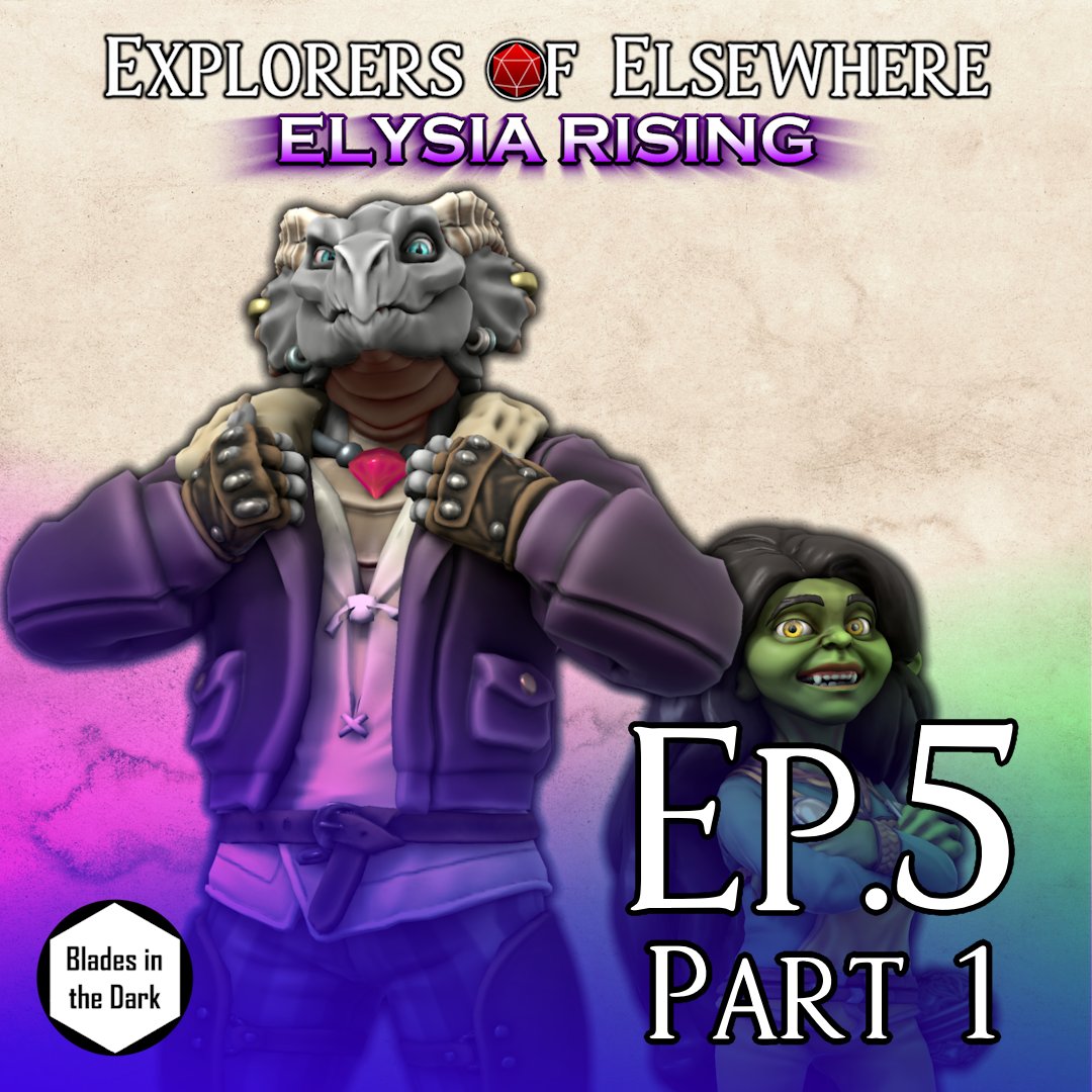 EoElsewhere's tweet image. The Crew find themselves between a rock and a hard place in latest episode of ELYSIA RISING, our @bladesinthedark #actualplay!

See if they can wiggle their way out on the EoE YT channel, or on #podcast!

LINK: youtu.be/GcFOEro6BWE

Sub for more #ttrpg content!
#ttrpgcommunity