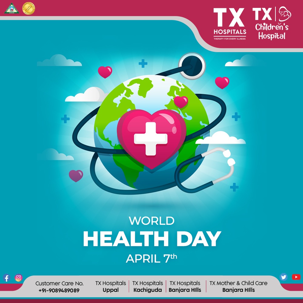 World Health Day: Celebrating steps towards global well-being 🌍. Let's build a healthier future for all! #WorldHealthDay #TXH #TXHospitals