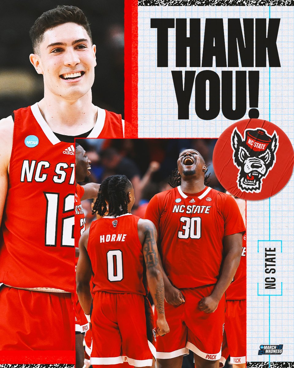 What a run it's been 👏 Thank you, NC State 🐺 #MarchMadness