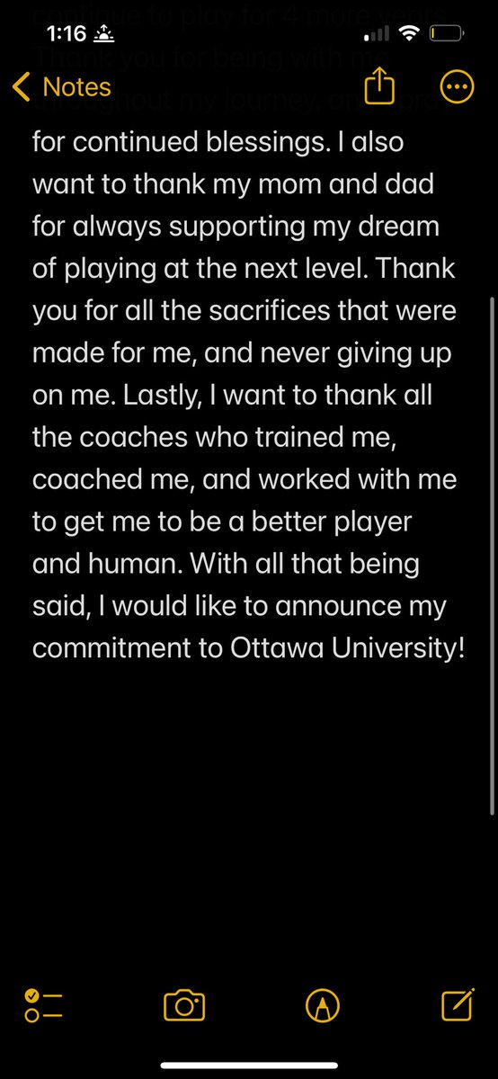 110% Committed. Thank you Coach Batish, Coach Martin, and the rest of the coaching staff for believing in me!