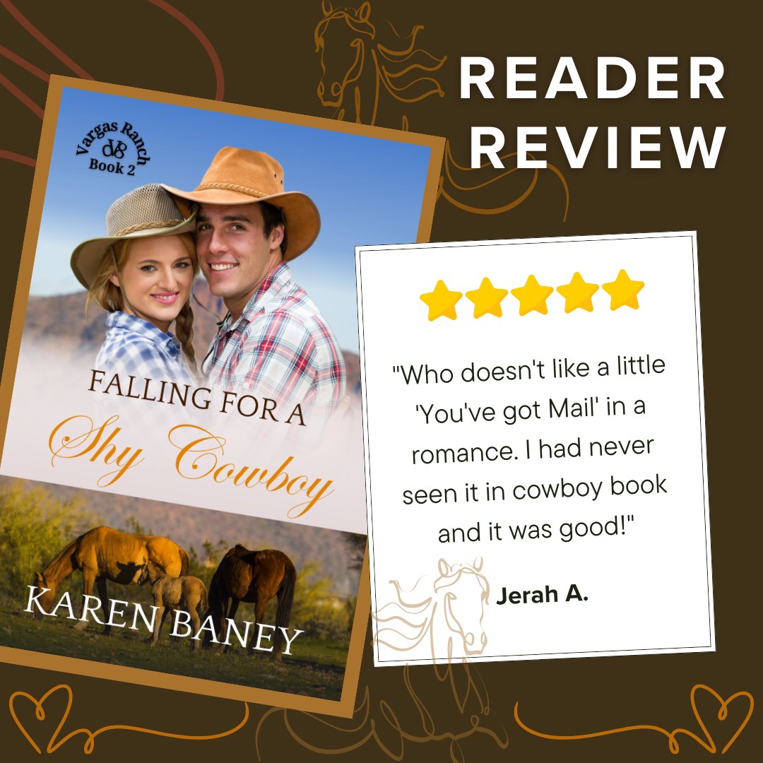 Falling for a Shy Cowboy by Karen Baney Find this clean, sweet Christian romance for $3.99 at Amazon, Barnes & Noble, Kobo, Apple, Google Play, and more. Also on Hoopla and Overdrive. books2read.com/falling-for-a-… #inspyromance #cowboyromance
