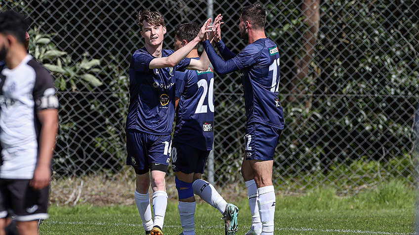 𝗠𝗔𝗧𝗖𝗛 𝗥𝗘𝗣𝗢𝗥𝗧 | 𝗨-𝟮𝟯 𝗖𝗟𝗢𝗦𝗘 𝗚𝗔𝗣 𝗔𝗧 𝗧𝗢𝗣 𝗢𝗙 𝗧𝗔𝗕𝗟𝗘 

Auckland City FC U-23 enjoy 2-0 win over Hamilton Wanderers as the young Navy Blues closed the gap on their rivals

📷 | @Phototek 

#WeAreNavyBlue 🔵⚪ 

👀 READ tinyurl.com/3s2fe87h