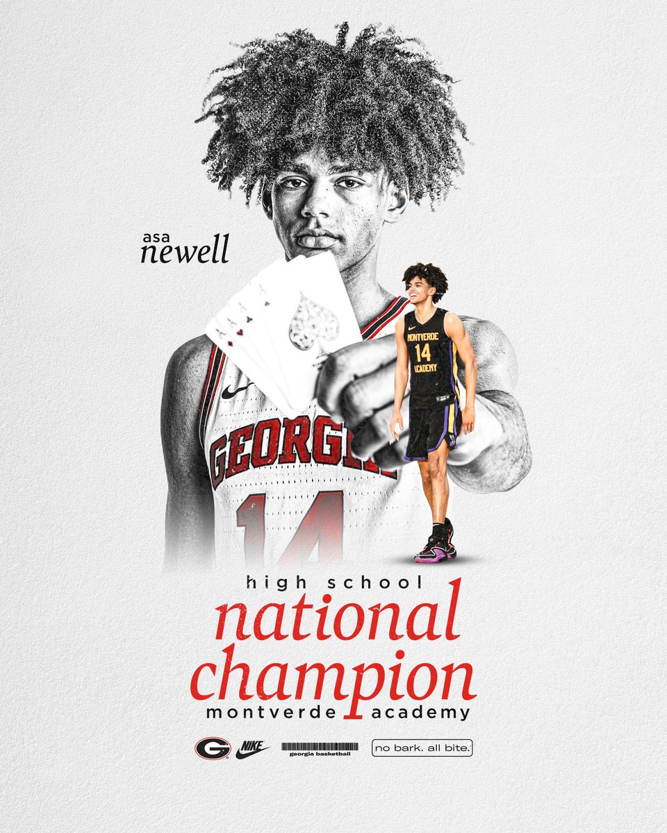 Asa Newell helps Montverde Academy finish their undefeated season with a National Championship! Congrats, Ace! 🐶x♠️ #GoDawgs | @NewellAsa