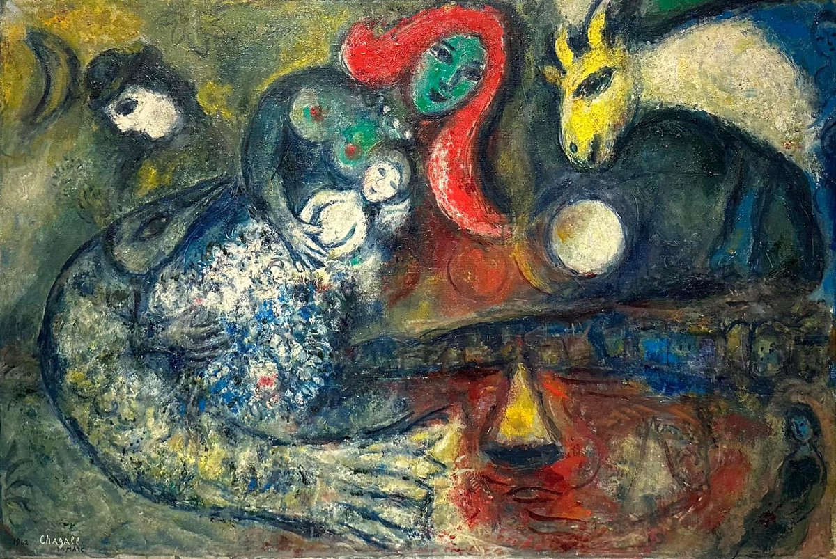 Marc Chagall 1887-1985. Mujer primero, 1962. Aceite sobre panel. Museo de Arte de Tel Aviv.