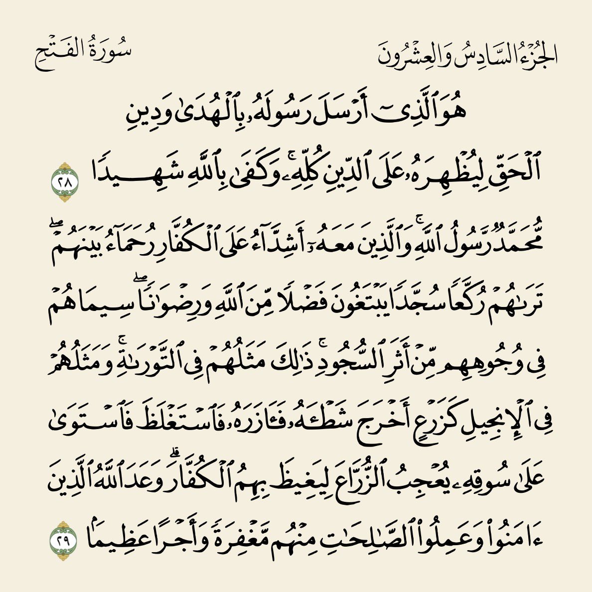 أبشر يا من يتّبع سنة النبي صلى الله عليه وسلم وما كان عليه الصحابة رضوان الله عليهم أجمعين، فالله سبحانه وتعالى هو الذي أرسل رسوله محمدًا صلى الله عليه وسلم بالبيان الواضح والهدى والقرآن الكريم والعلم النافع ودين الحق الذي هو دين الإسلام الذي عليه الصحابة رضوان الله عليهم أجمعين