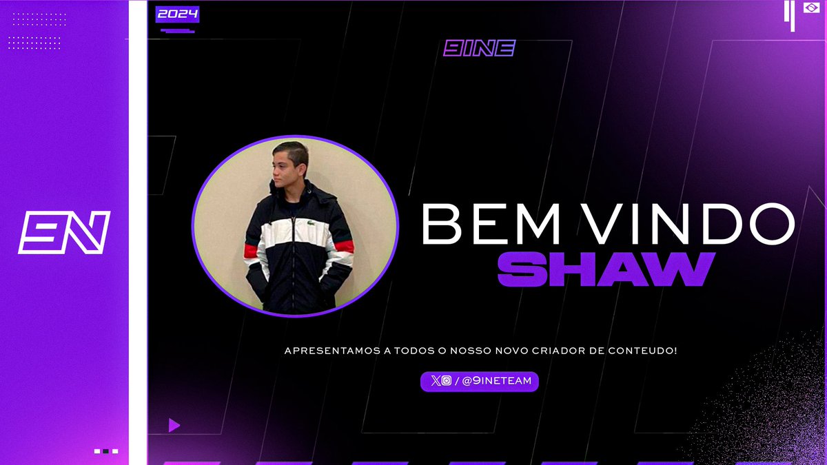 ctxgamingg's tweet photo. 9INE | Apresentação 
•
> Ele voltou! Shaw está de volta a 9INE depois de muito tempo! O mesmo que esteve no início da equipe e vivenciou todo o processo de evolução! Bem vindo de volta @1shawxd 👑💜🖤
•
> #Go9INE | #Avante9INE https://t.co/mBpr5Q4jG2
