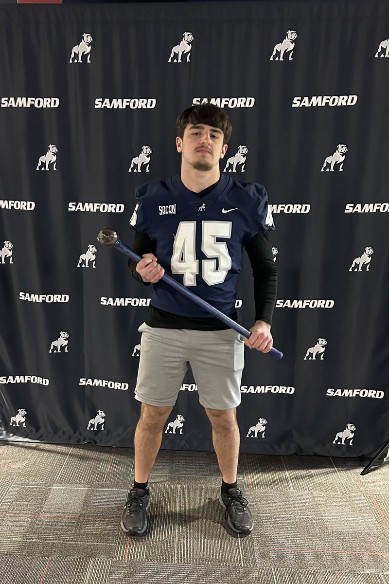 Thank you @SamfordFootball and the staff for allowing me to be at the Junior Day today. Had a great time. @CSJ @CoachB_Defense @CoachCoopp @CoachL__ @ChadEadsOL @GdaleHSFootball