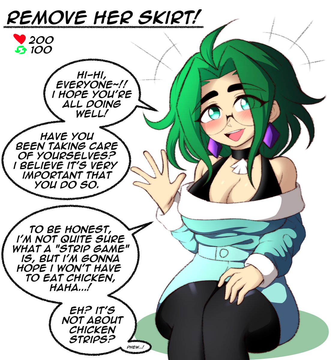 [oc] I'm a man of my word! LET US BEGIN THE WAKABA STRIP GAME!! ARISE MY SOLDIERS, RAISE THOSE NUMBERS UP!