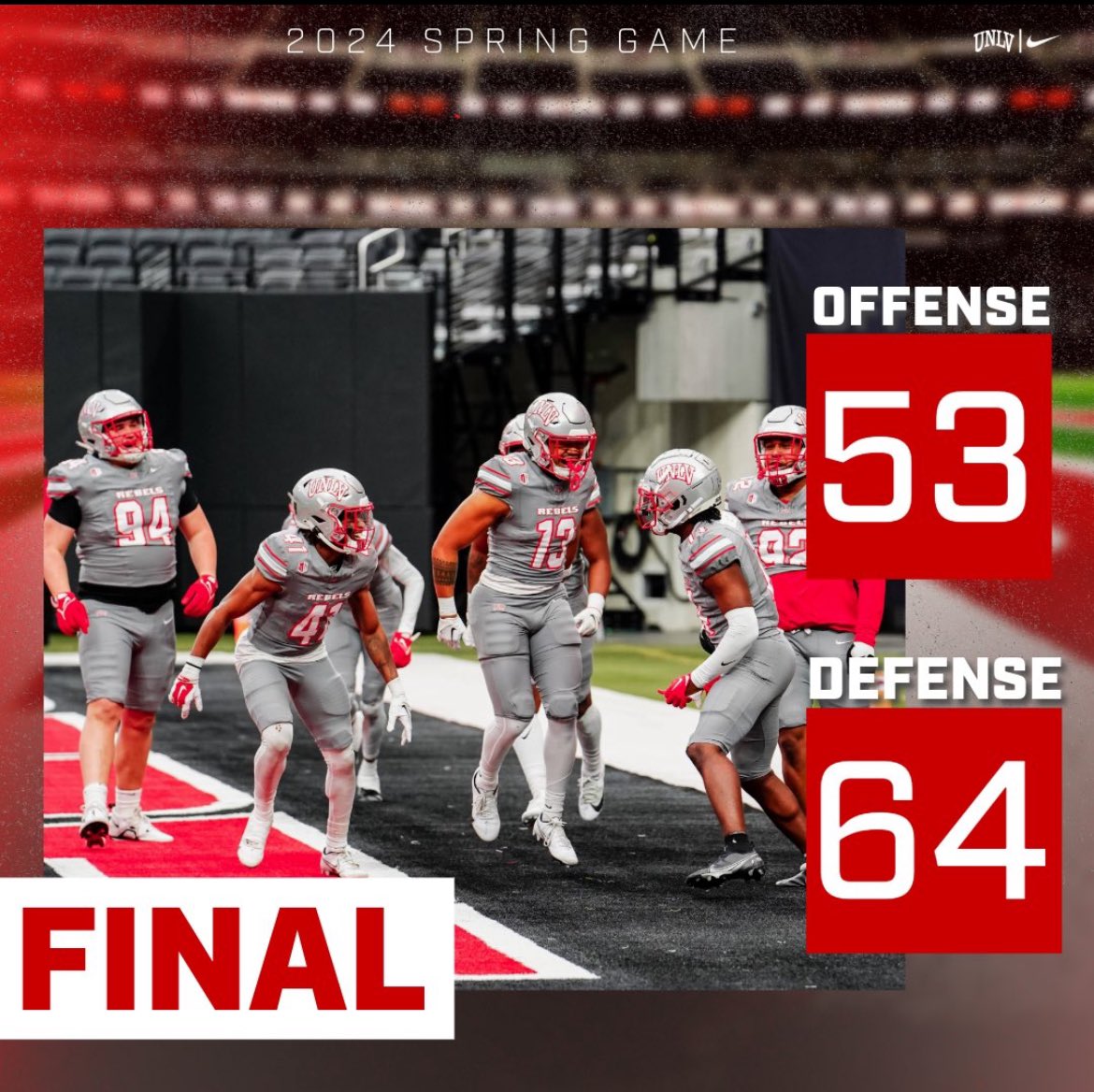 Great trip to @unlvfootball spring game. Defense takes the W!! Thank you @bradodom @mrlongshore @Coach_Odom @Mike_Scherer38 for the hospitality and taking the time to speak to me. Looking forward to seeing you at the showcase. @DamienFootball_ @bechtel_matt @JStew8 @coach_odin