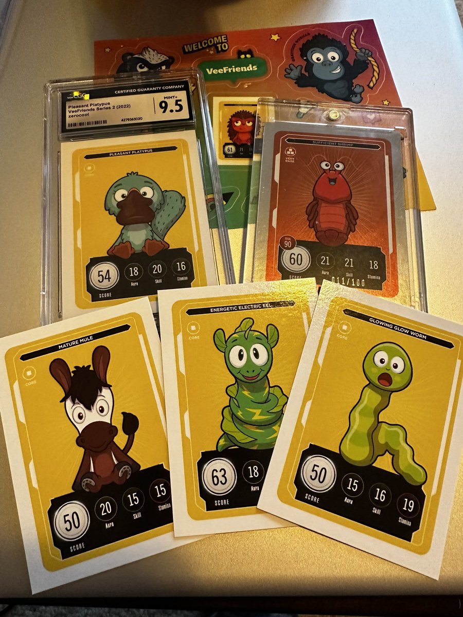 spezoinks's tweet image. Started my @veefriends collector card collection thanks to @garyvee and team graciously giving to newcomers on @Fanatics live. Scored a GOO and a 11 of 100. Love the new cards. #VeeFriends
