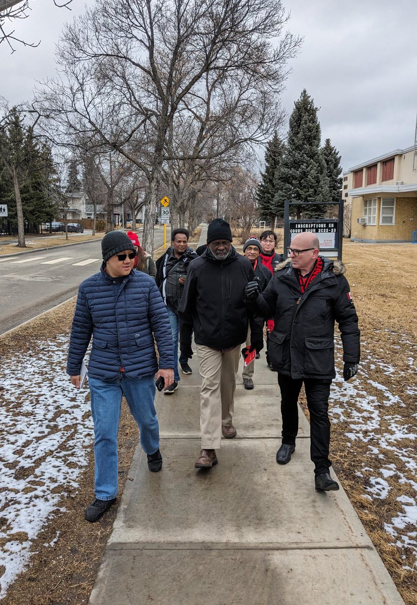 Great afternoon on the doors in Edmonton Centre! @R_Boissonnault @liberal_party #PositivePolitics