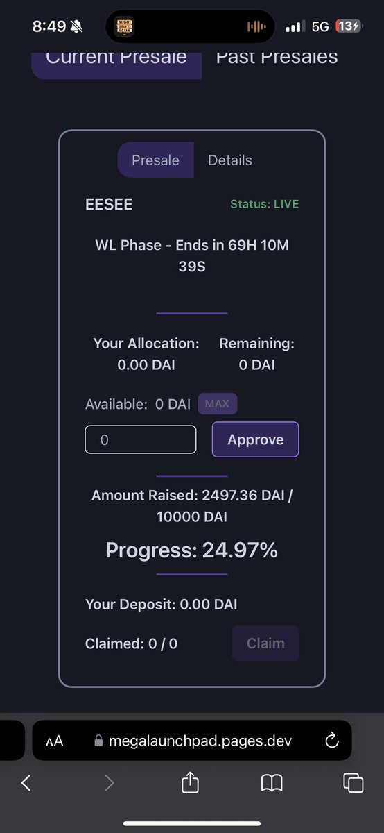 Our presale for $ESE is now live for $MEGA Society Pass holders 

megalaunchpad.pages.dev/Launchpad