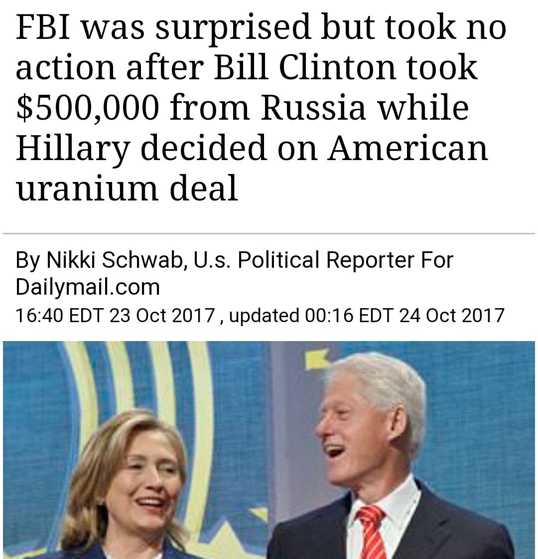 JustinBGreen1's tweet photo. @adamross @duve Are you kidding me? The real ruble raisers are the Clintons.
#UraniumOne #ClintonCorruption https://t.co/SAxY9xyuLH
