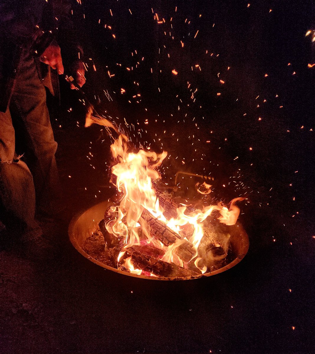 Relaxing by the campfire to cap off a lovely spring day in North Georgia...