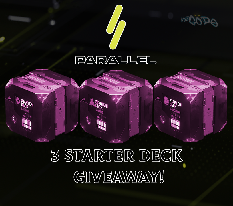 To save the rapidly failing <a href="/ParallelTCG/">Parallel</a> - W3B GODS community are hosting a giveaway of 3 standard decks! 

⭐️Follow - Me and <a href="/ParallelTCG/">Parallel</a> 
⭐️Like &amp; RT 
⭐️Tag 2 TCG Players
You have 48H and i will randomly pick 3 winners

*The winners will be able to choose which packs to buy
