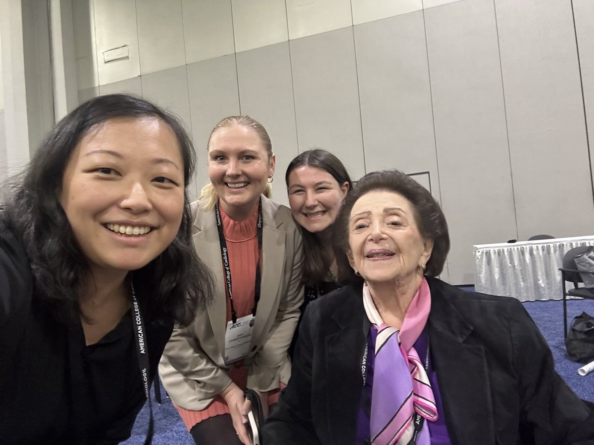 One of my favorite things about conferences… #womensupportingwomen and continuing the legacy of luminaries in #womenshearthealth with a new generation of bright young #WIM #WIC #ACC24 @NanetteWenger