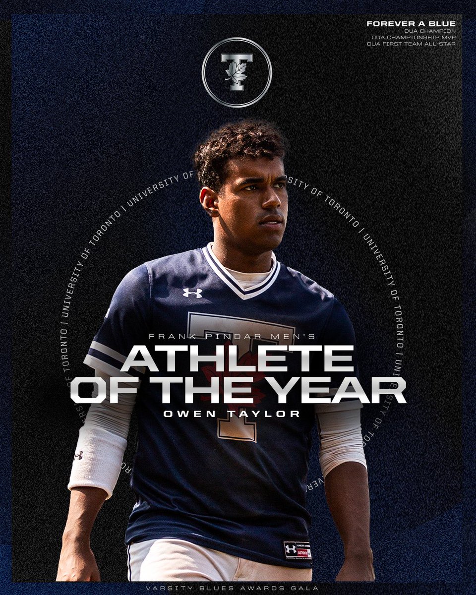 Your 2023-24 Frank Pindar Men’s Athlete of the Year, Owen Taylor! 🎉 WE ALL #BLEEDBLUE | #WeAreTO