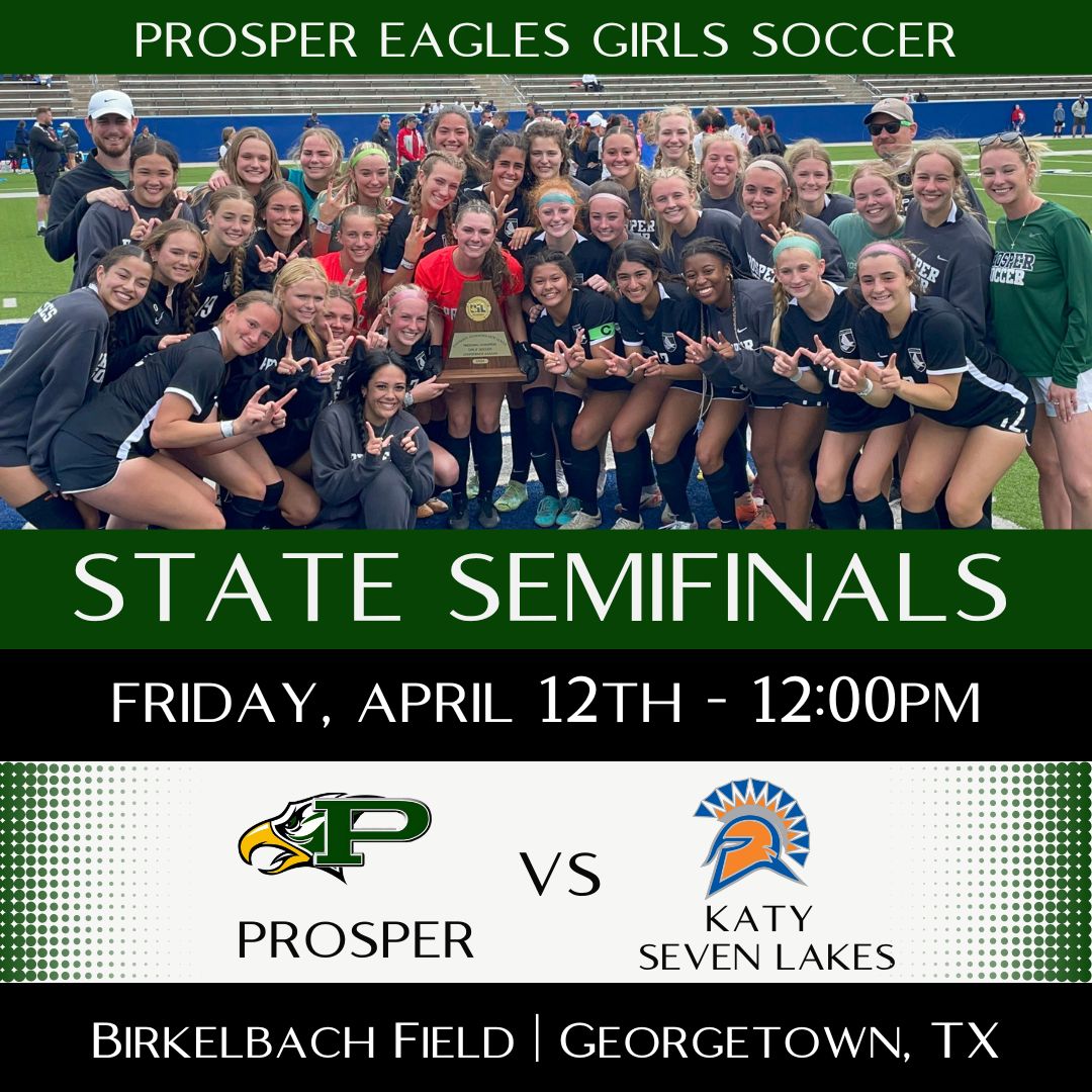 State bound Prosper Girls Soccer - let's go!! Get your tickets here: georgetownisd.org/Page/23590 @PHSWomensSoc @ProsperHS @ProsperISD #prosperproud