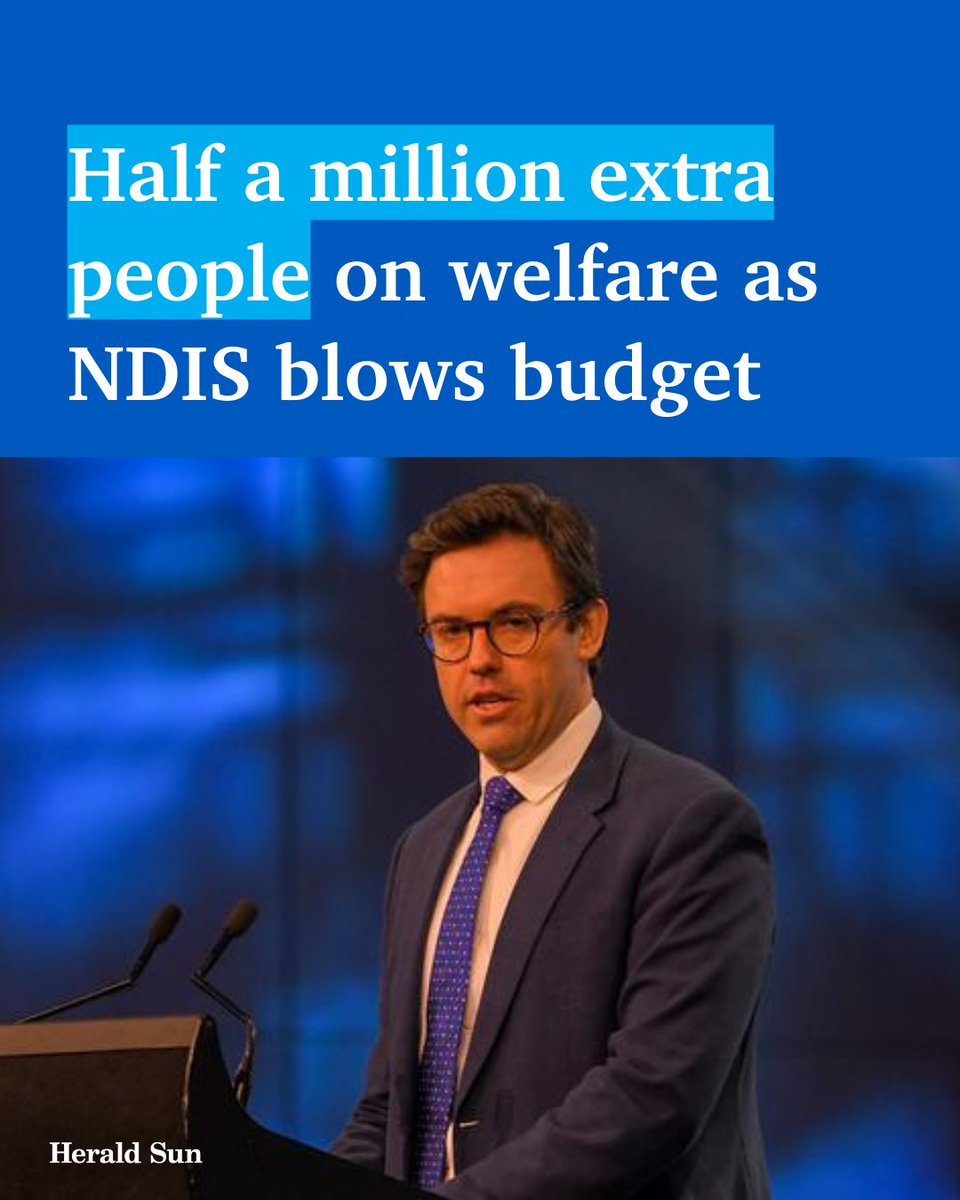 The number of Australians receiving welfare has leapt by 425,000 since 2018 — with the vast majority on the NDIS > bit.ly/4aK4UsF