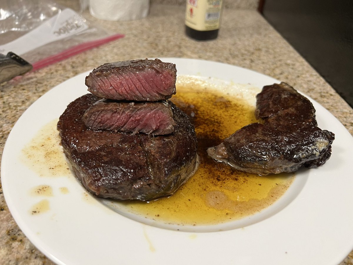 Cooked these #ribeye medallions at the hotel perfectly! #carnivore #carnivorediet #beef #steak @ResidenceInn @MarriottBonvoy @MBonvoyAssist #Seattle