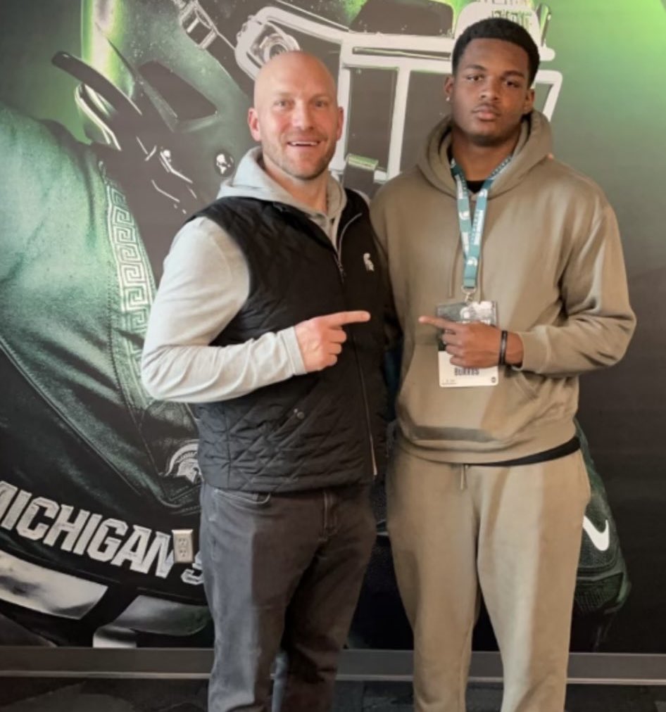 Michigan State hosted 2025 Indianapolis, (IN) three-star edge Tyrone Burrus Jr today 'The facility was great. It was my first time seeing it. The high intensity and how the defense was playing is what stood out at practice for me.'(VIP) 🔗 247sports.com/college/michig…