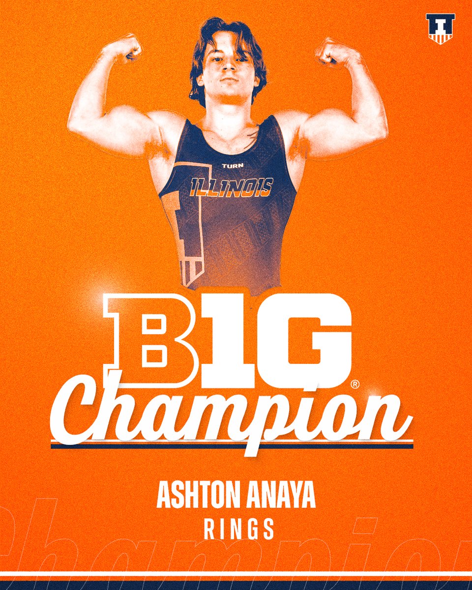 Ashton Anaya is your 2024 @bigten still rings champion! Anaya is just the second in program history to three-peat on a single apparatus. #Illini | #HTTO